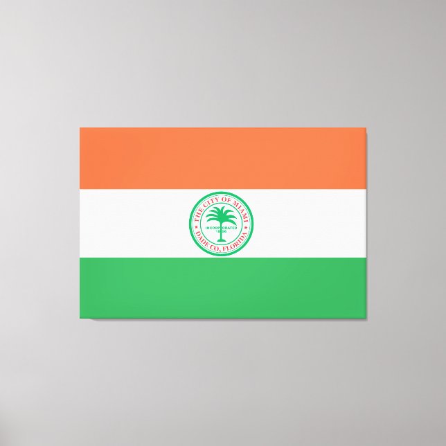 Lienzo Bandera de la ciudad de Miami (Anverso)