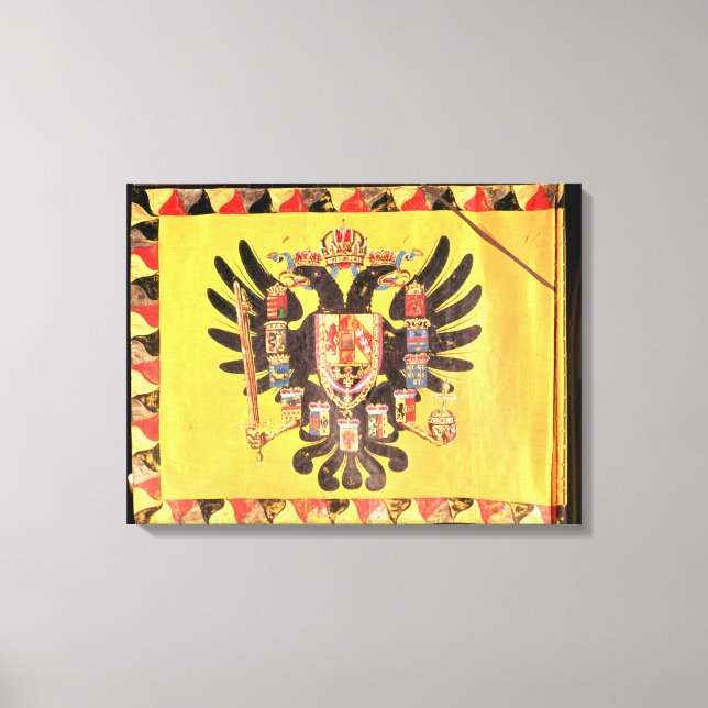 Lienzo Bandera de la dinastía Imperial Habsburgo, c.1700 (Anverso)