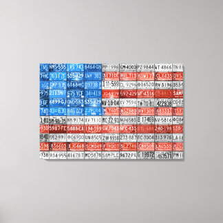 Lienzo Bandera de la placa de la licencia Michigan de USA