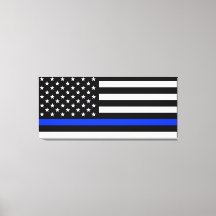 Bandera de la policía delgada de la línea azul