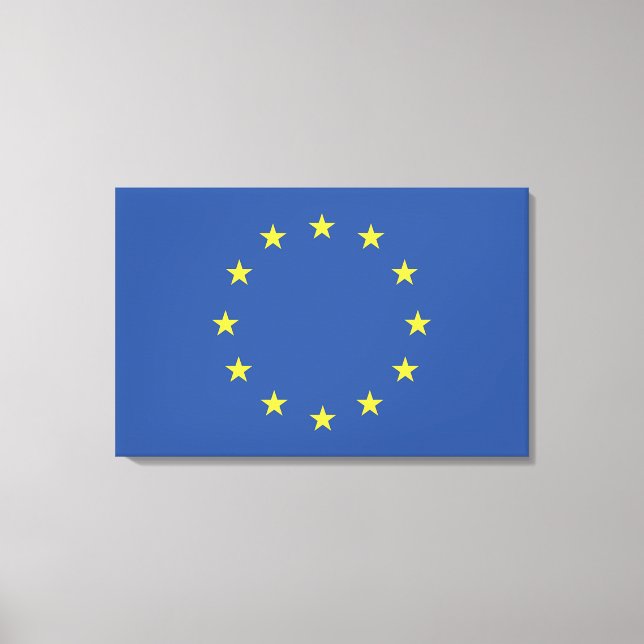 Lienzo Bandera de la Unión Europea (Anverso)