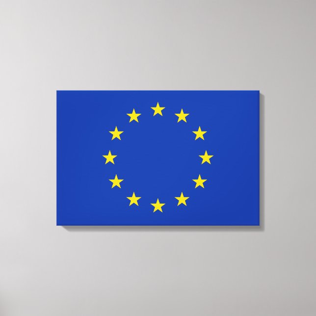 Lienzo Bandera de la Unión Europea (UE) (Europa) (Anverso)