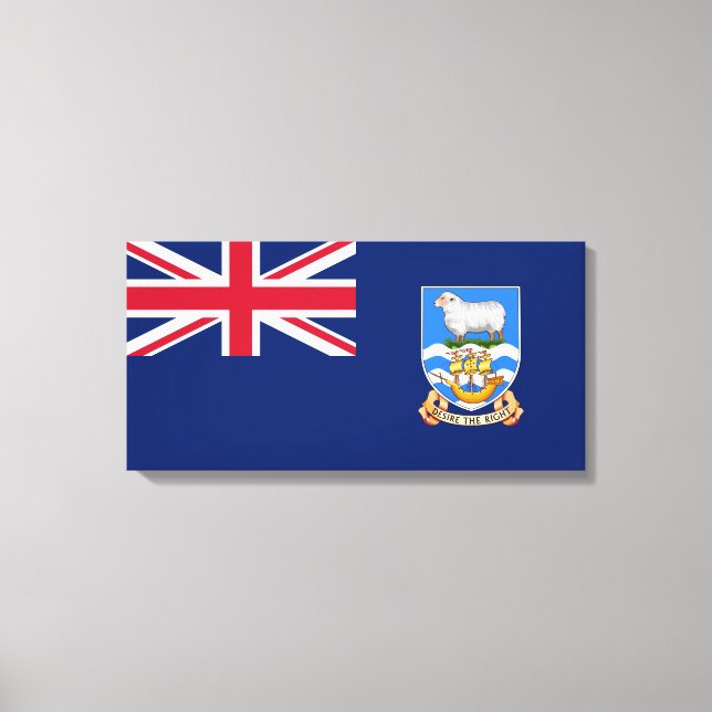 Lienzo Bandera de las Islas Falkland (Territorio Británic (Anverso)