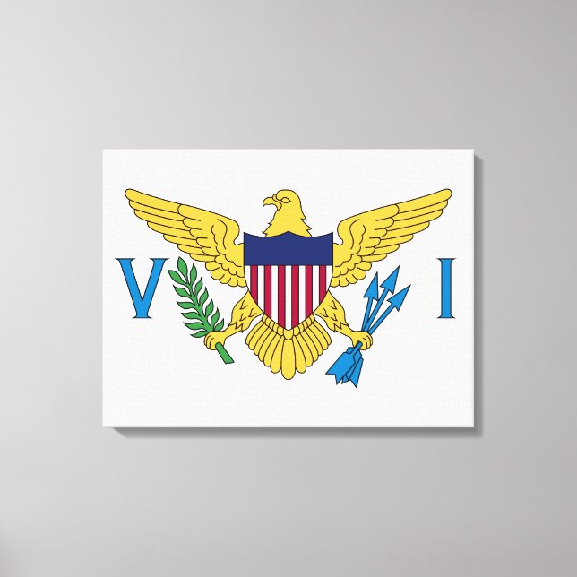 Lienzo Bandera de las Islas Vírgenes de los Estados Unido (Anverso)