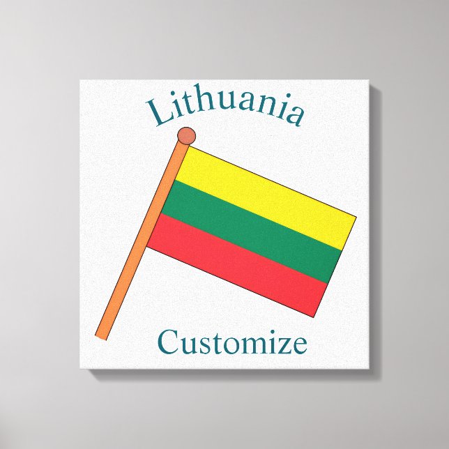 Lienzo Bandera de Lituania Thunder_Cove (Anverso)