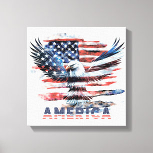 Lienzo Bandera de los Estados Unidos. América