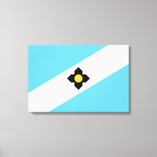 Lienzo Bandera de Madison (Wisconsin) (Anverso)