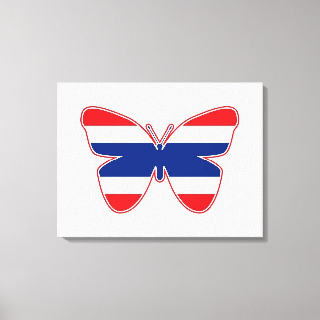 Lienzo Bandera de mariposa tailandesa (Anverso)