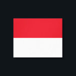 Lienzo Bandera de Mónaco<br><div class="desc">Este diseño presenta la bandera nacional de Mónaco (oficialmente el Principado de Mónaco), que es una ciudad-estado soberana, un país y un microestado en la Riviera Francesa en Europa Occidental. Está bordeada por Francia al norte, este y oeste y por el mar Mediterráneo al sur. El principado es ampliamente reconocido...</div>