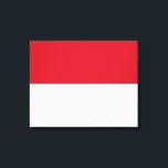 Lienzo Bandera de Mónaco<br><div class="desc">Este diseño presenta la bandera nacional de Mónaco (oficialmente el Principado de Mónaco), que es una ciudad-estado soberana, un país y un microestado en la Riviera Francesa en Europa Occidental. Está bordeada por Francia al norte, este y oeste y por el mar Mediterráneo al sur. El principado es ampliamente reconocido...</div>