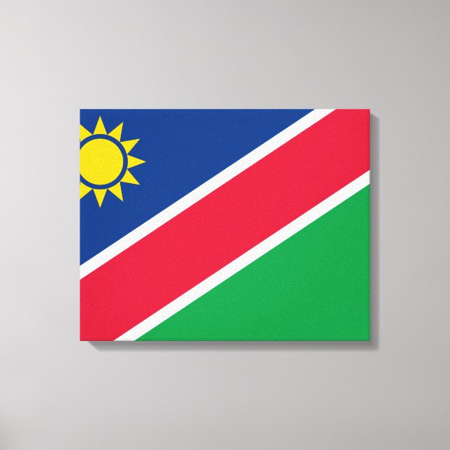 Lienzo Bandera de Namibia (África meridional) (Anverso)