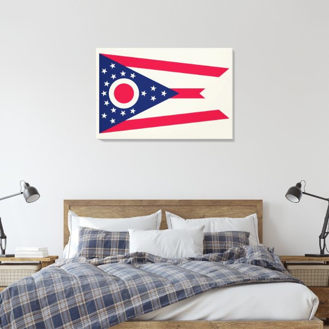 Lienzo Bandera de Ohio: El cartel del estado de Buckeye (Insitu(Dormitorio))