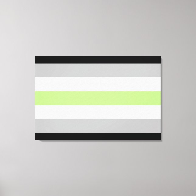 Lienzo Bandera de orgullo Agender (Anverso)