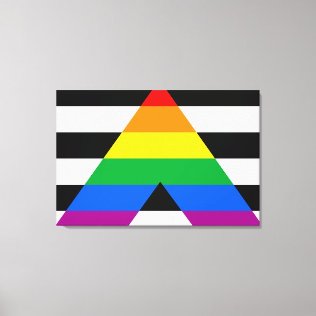 Lienzo Bandera de orgullo aliado (Anverso)