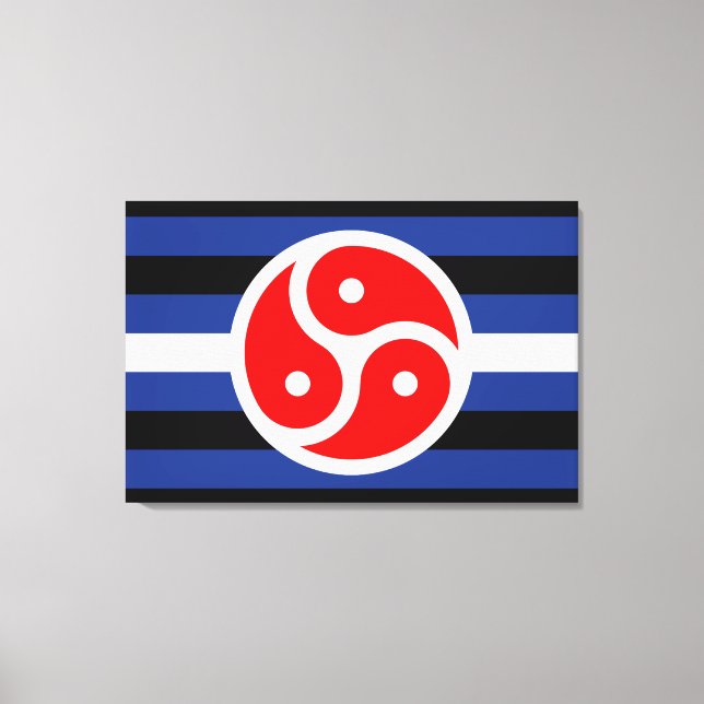 Lienzo Bandera de orgullo de cuero (Anverso)
