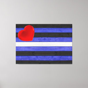 Lienzo bandera de orgullo de cuero de SlipperyJoe's negro