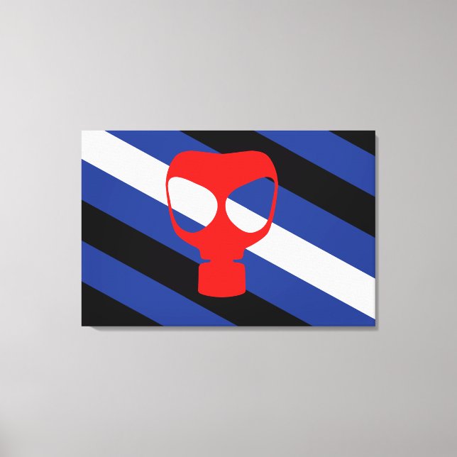 Lienzo Bandera de Orgullo de Máscara (Anverso)