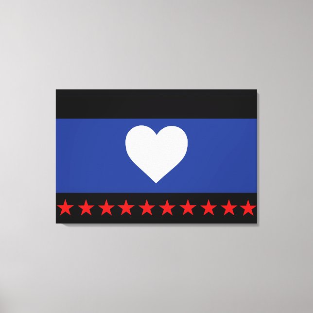 Lienzo Bandera de Orgullo de Pie (Anverso)