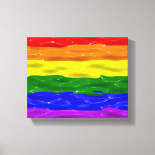 Lienzo Bandera de orgullo de SlipperyJoe's brillo líquido