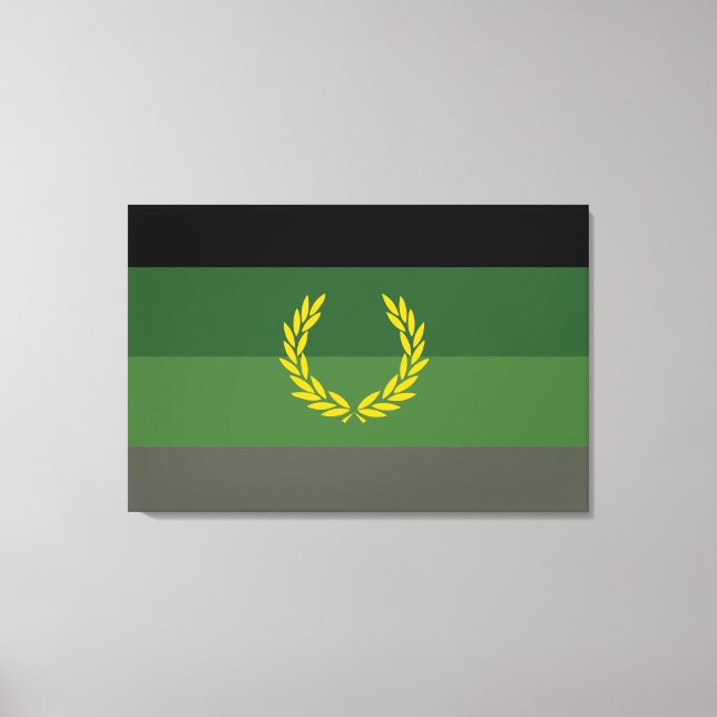 Lienzo Bandera de orgullo de uniforme militar (Anverso)
