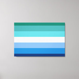 Lienzo Bandera de Orgullo Gay Masculino (Azul)