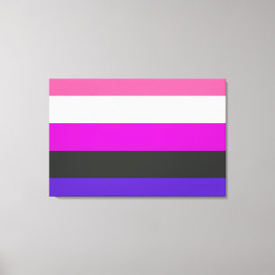 Lienzo Bandera de orgullo genderfluid