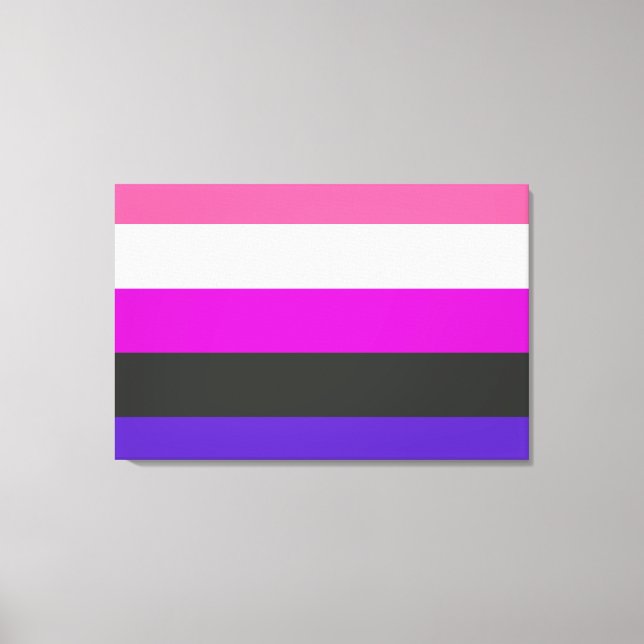 Lienzo Bandera de orgullo genderfluid (Anverso)