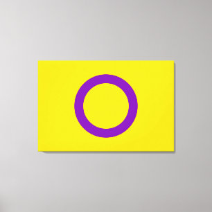 Lienzo Bandera de orgullo intersexual