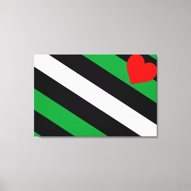 Lienzo Bandera de Orgullo Leather Boi (Anverso)