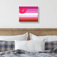 bandera de orgullo lesbiana de labios rojos Slippe