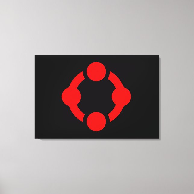 Lienzo Bandera de Orgullo Niche (Negro) (Anverso)
