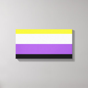 Lienzo Bandera de Orgullo no binaria