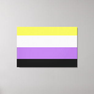 Lienzo Bandera de orgullo no binario