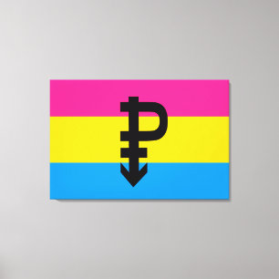 Lienzo Bandera de Orgullo Pansexual