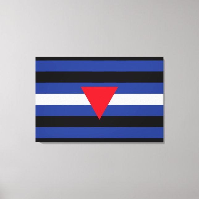 Lienzo Bandera de orgullo queer de cuero (Anverso)