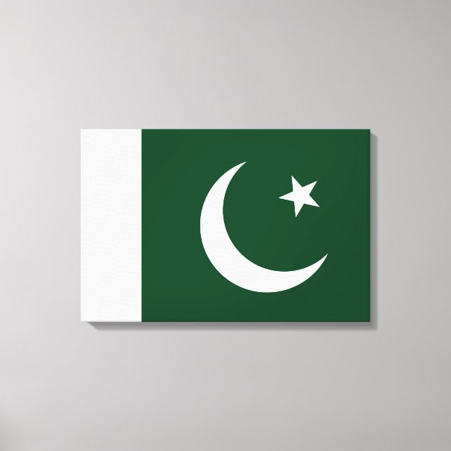 Lienzo Bandera de Pakistán (Anverso)