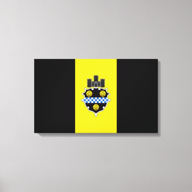 Lienzo Bandera de Pittsburgh (Pennsylvania) (Anverso)
