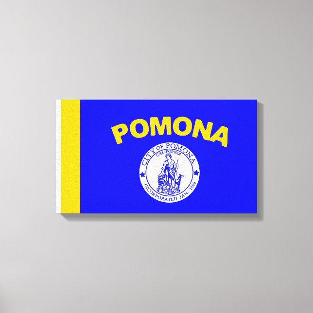 Lienzo Bandera de Pomona (California) (Anverso)