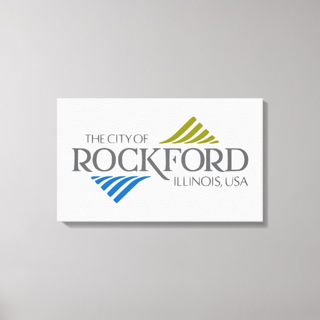 Lienzo Bandera de Rockford (Illinois) (Anverso)