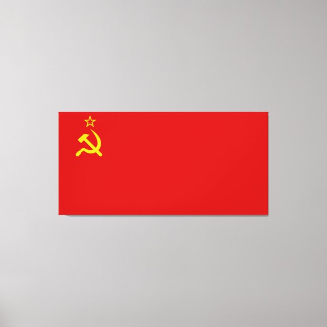 Lienzo Bandera de Rusia comunista USSR (Anverso)
