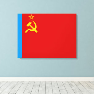 Lienzo Bandera de Rusia Soviética, URSS, CCCP, Comunismo,