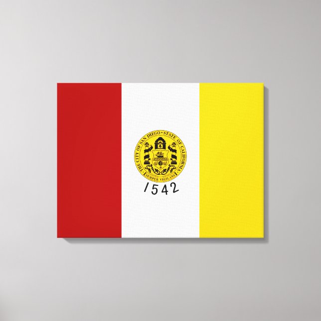 Lienzo Bandera de San Diego (California) (Anverso)