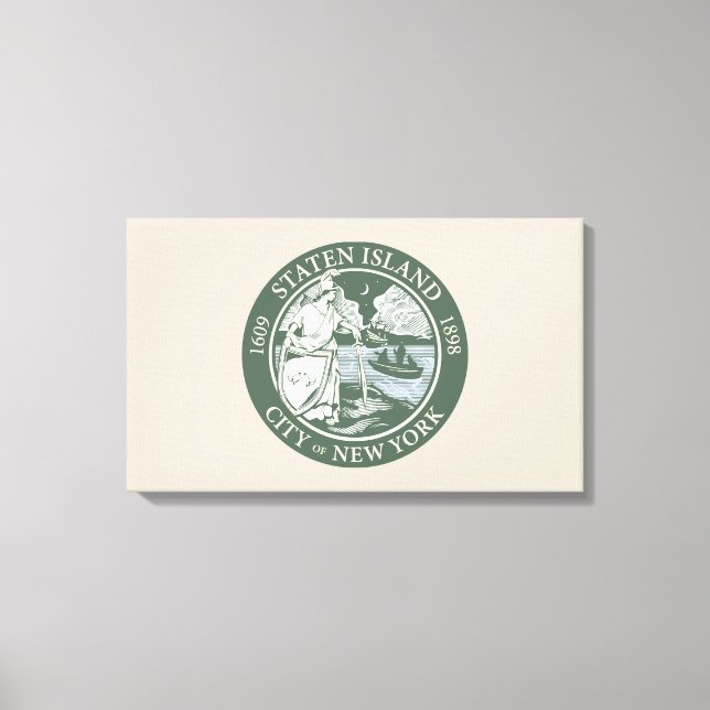 Lienzo Bandera de Staten Island (municipio de Nueva York) (Anverso)