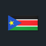 Lienzo Bandera de Sudán del Sur (África)<br><div class="desc">Este diseño presenta la bandera nacional de Sudán del Sur (conocida oficialmente como la República de Sudán del Sur), que es un país sin litoral en África central-oriental. Sudán del Sur limita con Etiopía al este, Sudán al norte, la República Centroafricana al oeste, la República Democrática del Congo al suroeste,...</div>