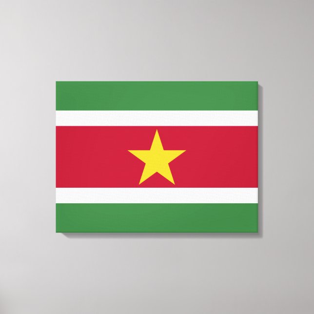 Lienzo Bandera de Surinam (Anverso)