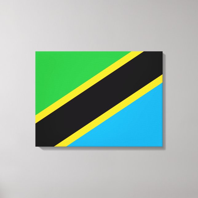 Lienzo Bandera de Tanzania (Anverso)