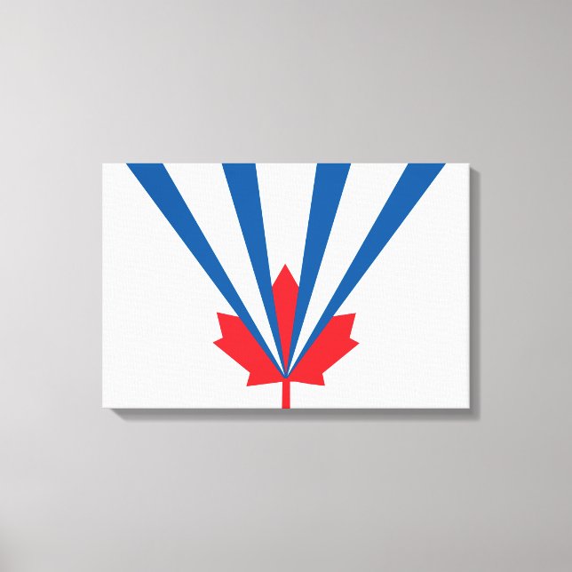 Lienzo Bandera de Vaughan (Ontario, Canadá) (Anverso)