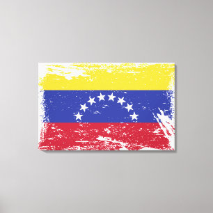 Lienzo Bandera de Venezuela del Grunge