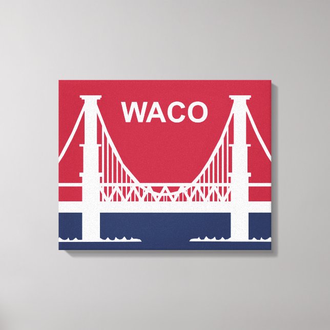 Lienzo Bandera de Waco (Texas, Estados Unidos) (Anverso)