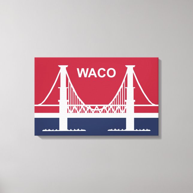Lienzo Bandera de Waco (Texas, Estados Unidos) (Anverso)